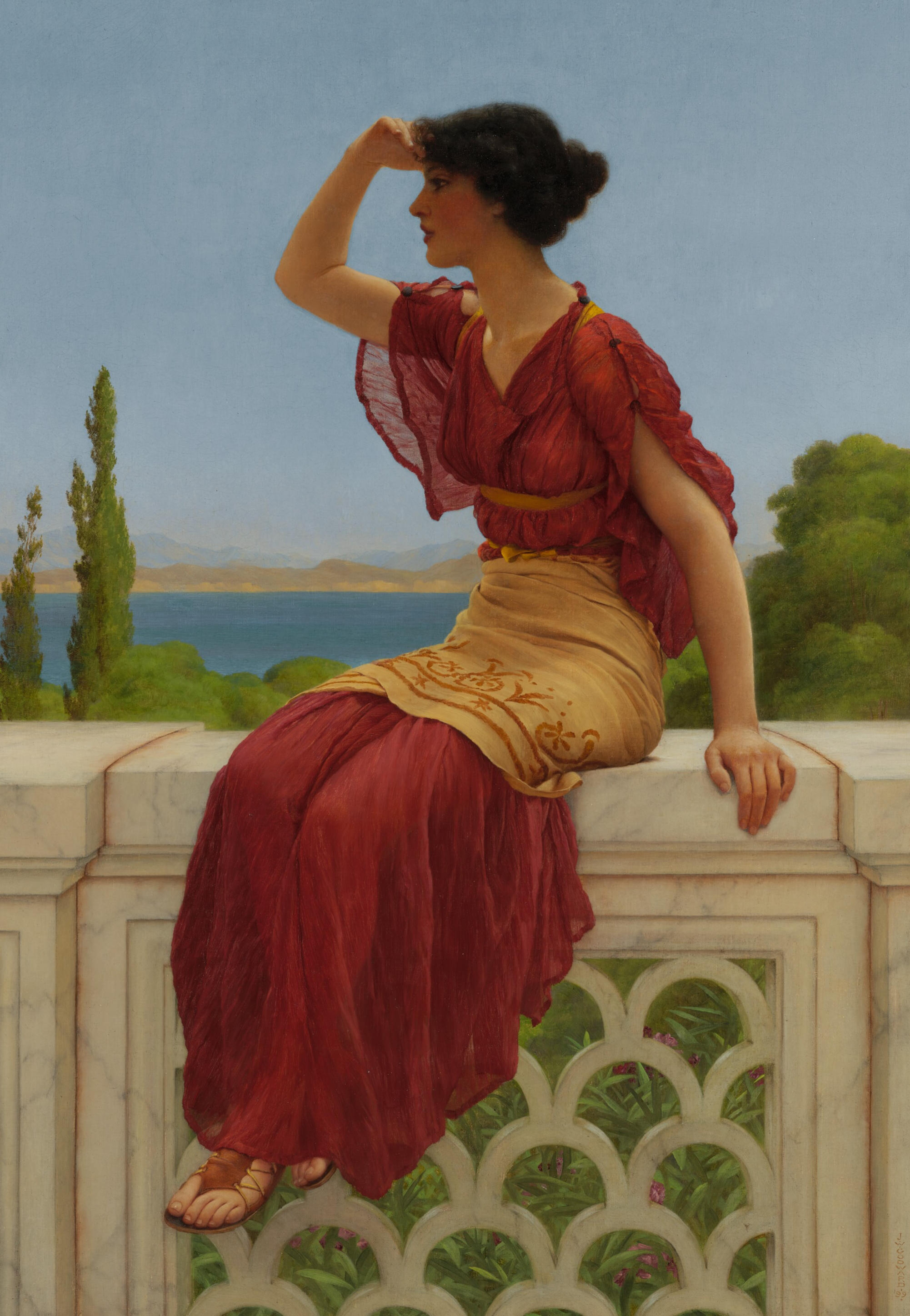 The Signal 1899 John William Godward (British, 1861 - 1922)